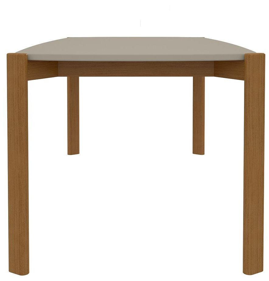 Mid Century- Modern Gales 70.87 Dining Table with Solid Wood Legs in Greige