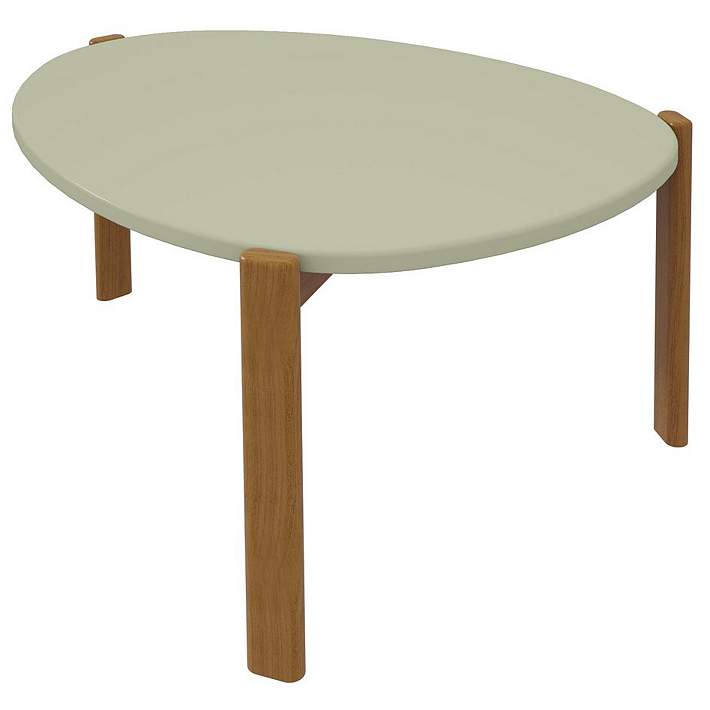 Manhattan Comfort Mid-Century Modern Gales Coffee Table with Solid Wood Legs in Pistachio Green Manhattan Comfort Mid-Century Modern Gales Coffee Table with Solid Wood Legs in Pistachio Green