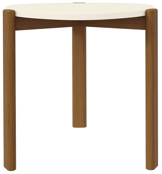 Image 5 Mid Century- Modern Gales End Table with Solid Wood Legs in Greige more views
