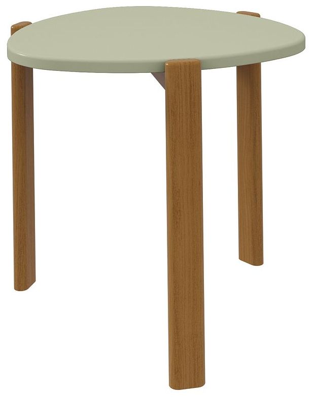 Image 4 Mid Century- Modern Gales End Table with Solid Wood Legs in Pistachio Green more views