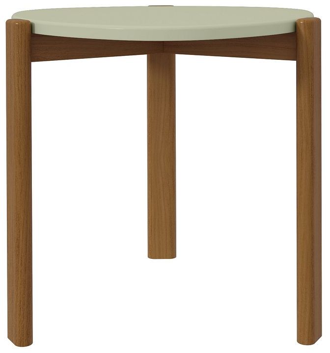 Image 5 Mid Century- Modern Gales End Table with Solid Wood Legs in Pistachio Green more views