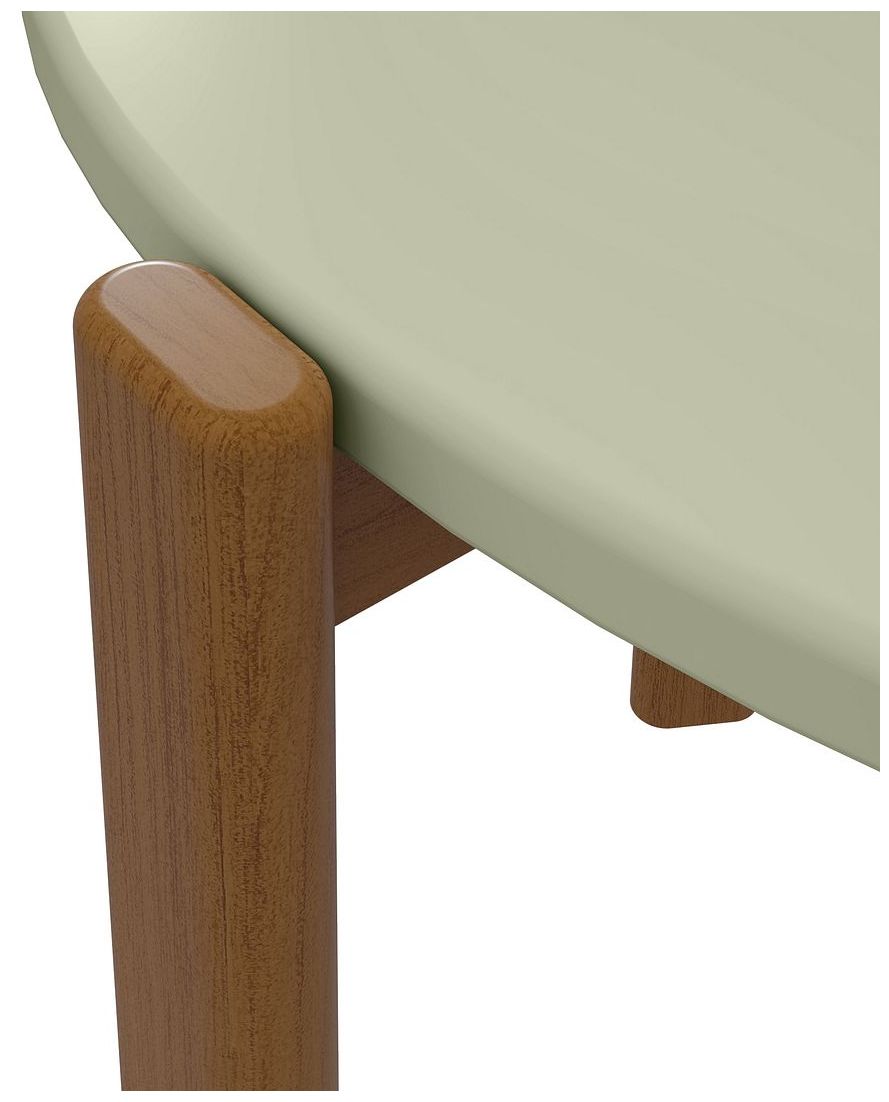 Image 6 Mid Century- Modern Gales End Table with Solid Wood Legs in Pistachio Green more views