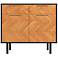 Mid-Century Modern Liam Sideboard with 4 Shelves in Black and Wood