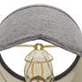 Mid-Gray Set of 2 Empire Lamp Shades 4x6x5.5 (Candle Clip)