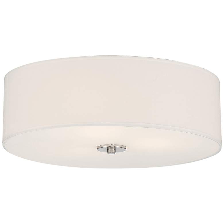 Image 1 Mid Town 18 inch LED Flush Mount - Brushed Steel