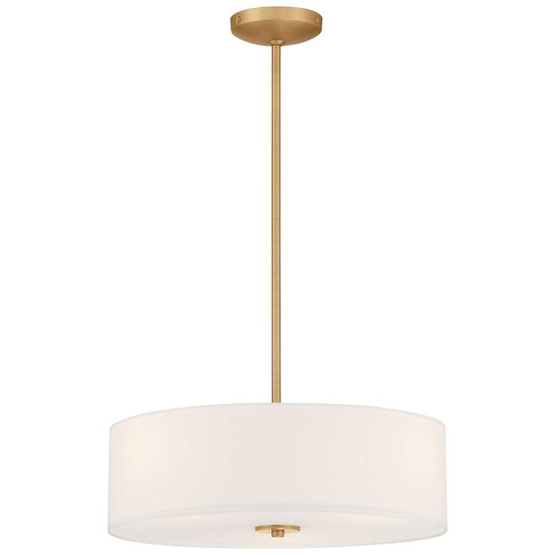 Image 1 Mid Town 18 inch LED Pendant or Semi-Flush - Antique Brushed Brass