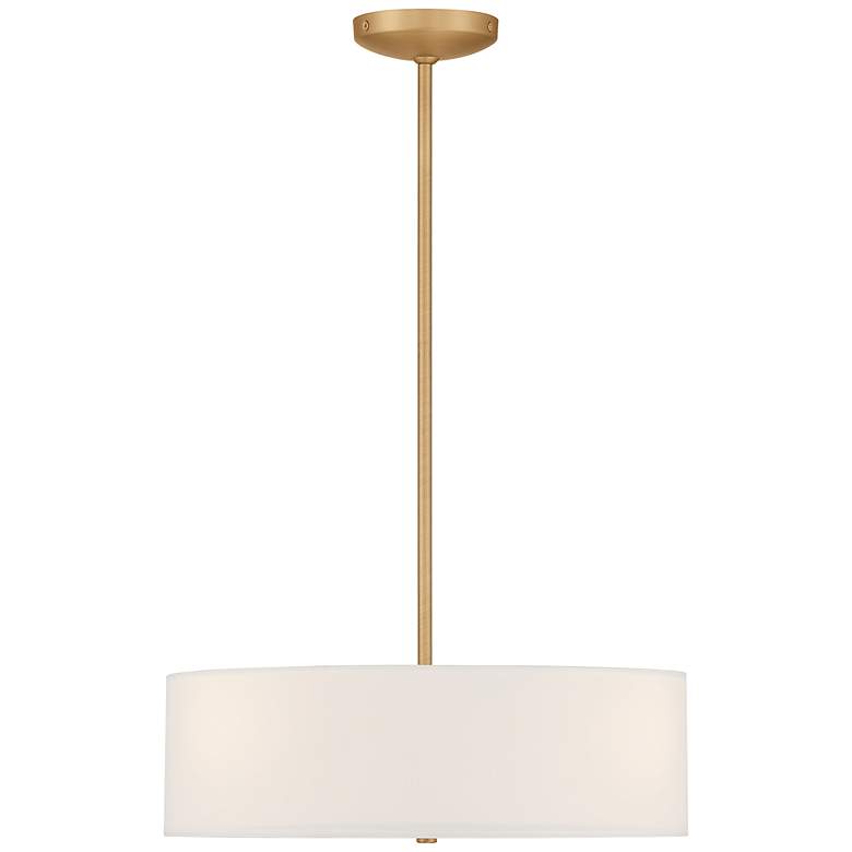 Image 2 Mid Town 18" LED Pendant or Semi-Flush - Antique Brushed Brass more views