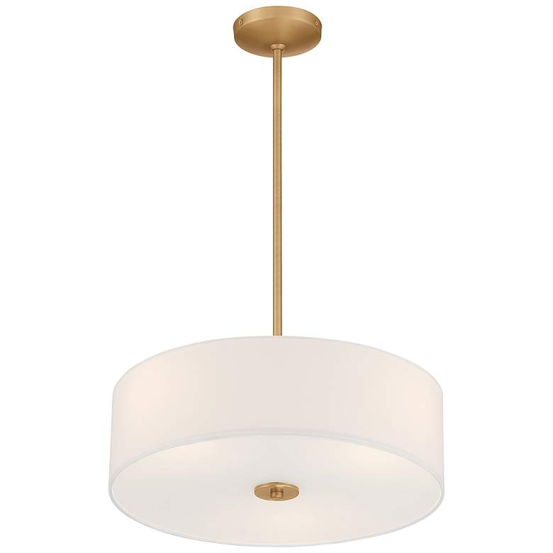 Image 3 Mid Town 18" LED Pendant or Semi-Flush - Antique Brushed Brass more views