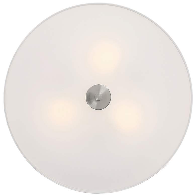 Image 4 Mid Town 18"W Antique Brushed Brass LED Drum Ceiling Light more views