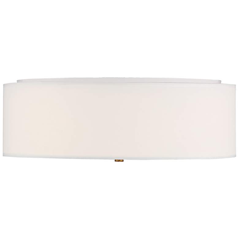 Image 5 Mid Town 18"W Antique Brushed Brass LED Drum Ceiling Light more views