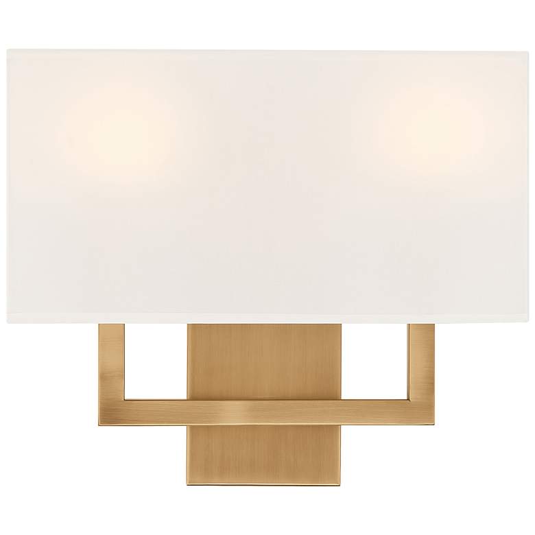 Image 3 Mid Town 2 Light LED Wall Sconce - Antique Brushed Brass more views