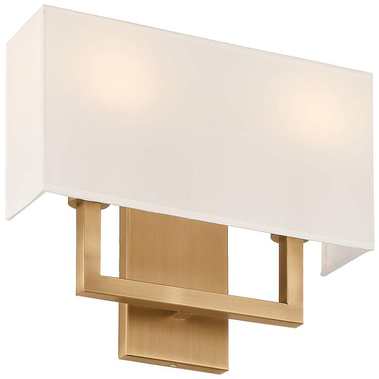 Image 4 Mid Town 2 Light LED Wall Sconce - Antique Brushed Brass more views