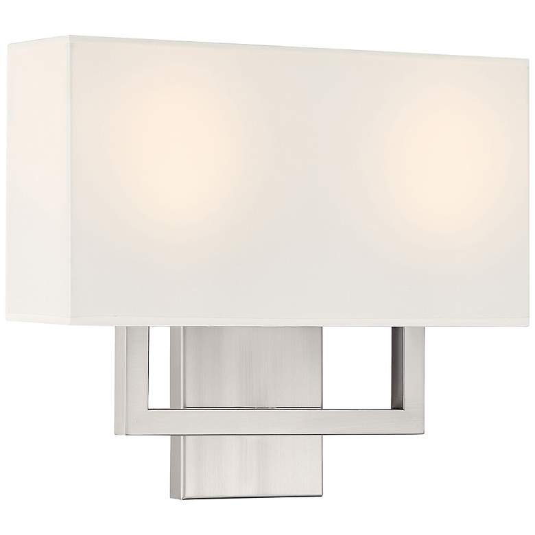 Image 2 Mid Town 2 Light LED Wall Sconce - Brushed Steel