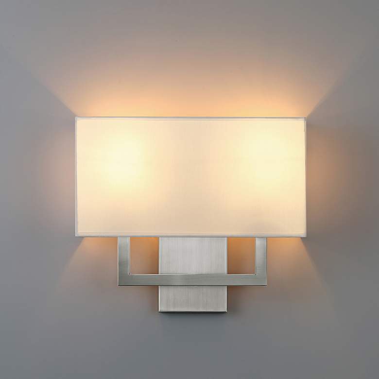 Image 1 Mid Town 2 Light LED Wall Sconce - Brushed Steel