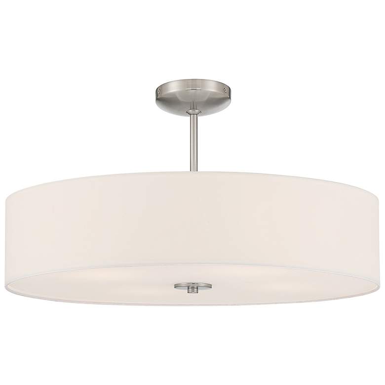 Image 7 Mid Town 24 inch LED Pendant or Semi-Flush - Brushed Steel more views