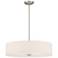 Mid Town 24" Wide Brushed Steel LED Drum Pendant Light