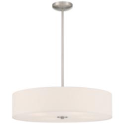 Mid Town 24" Wide Brushed Steel LED Drum Pendant Light