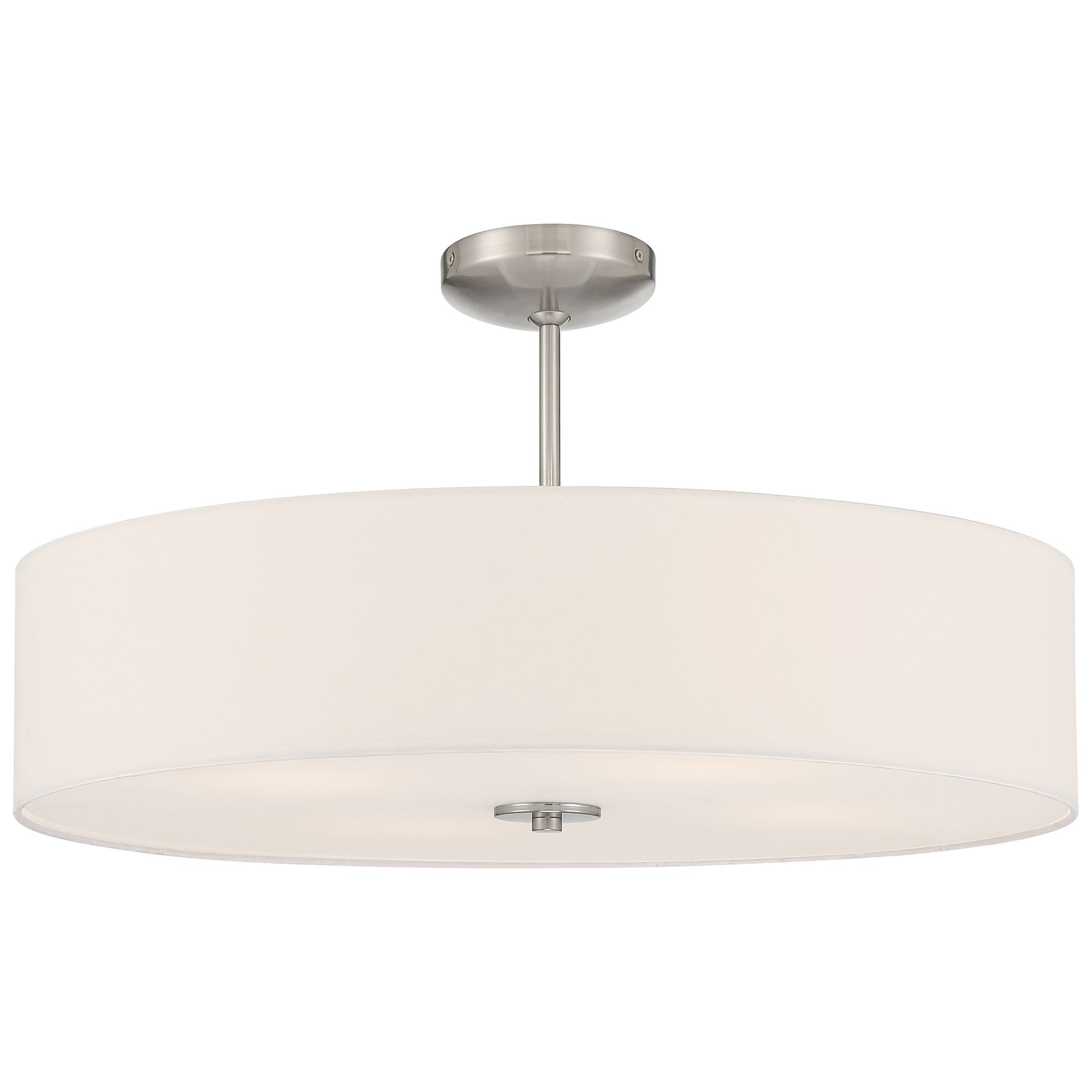 Mid Town 24" Wide Brushed Steel LED Drum Pendant Light in scene