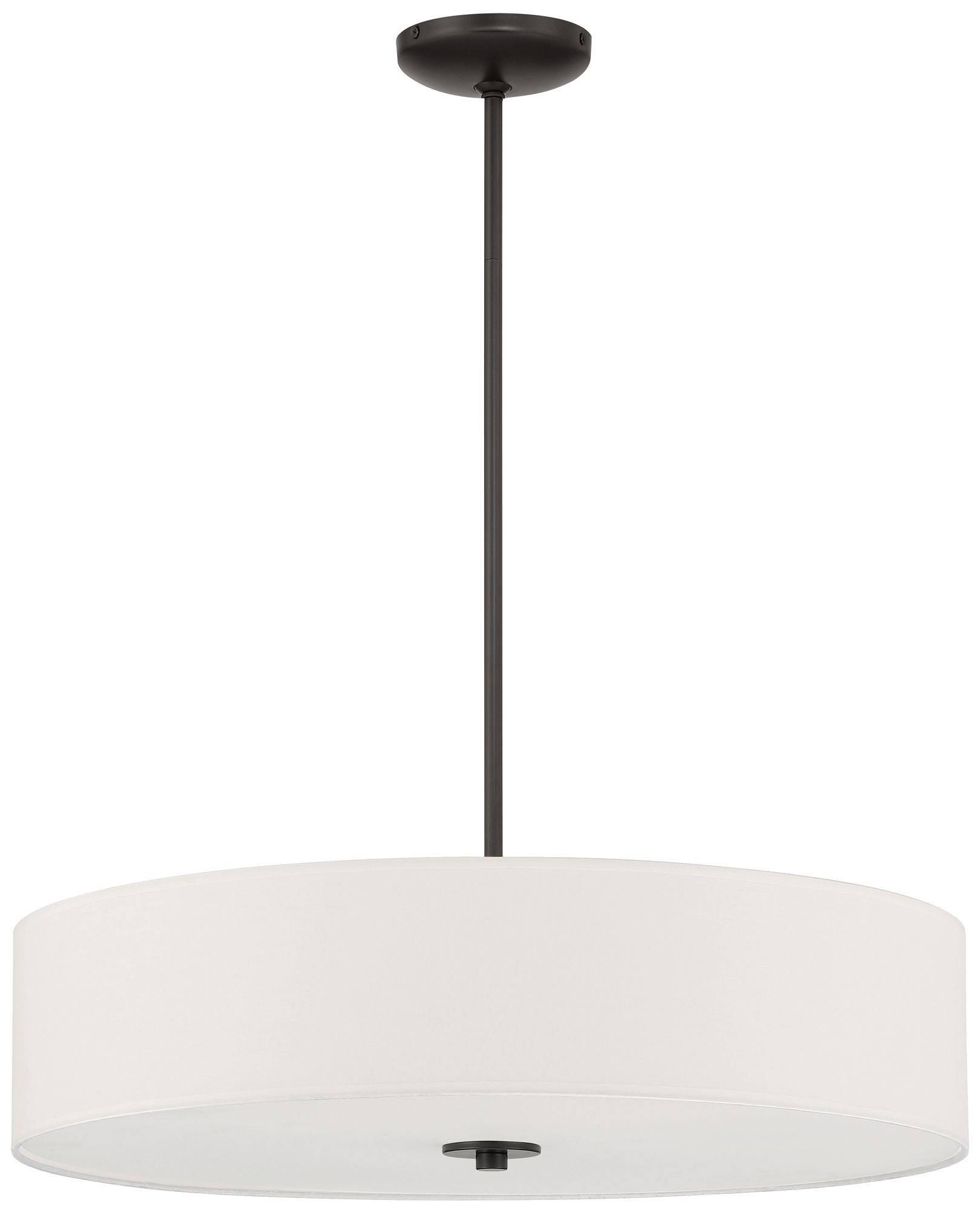 Image 2 Mid Town 24" Wide 4-Light Matte Black LED Pendant / Semi-Flush more views