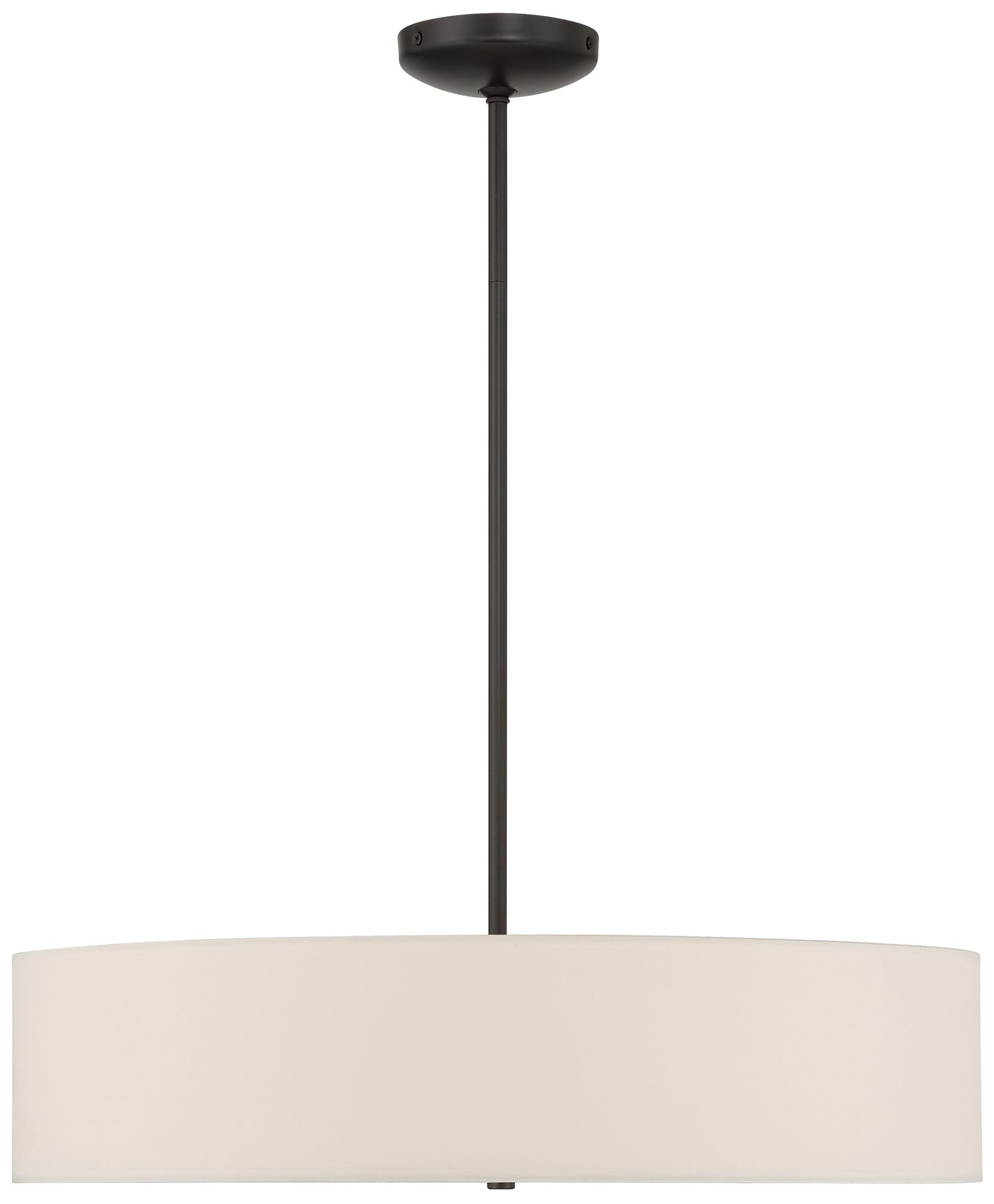 Image 3 Mid Town 24" Wide 4-Light Matte Black LED Pendant / Semi-Flush more views