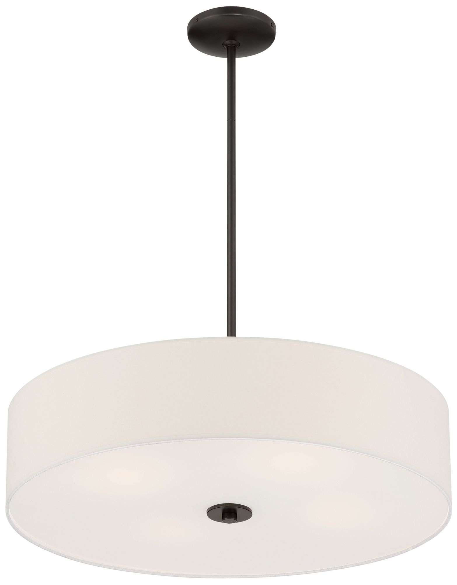 Image 4 Mid Town 24" Wide 4-Light Matte Black LED Pendant / Semi-Flush more views
