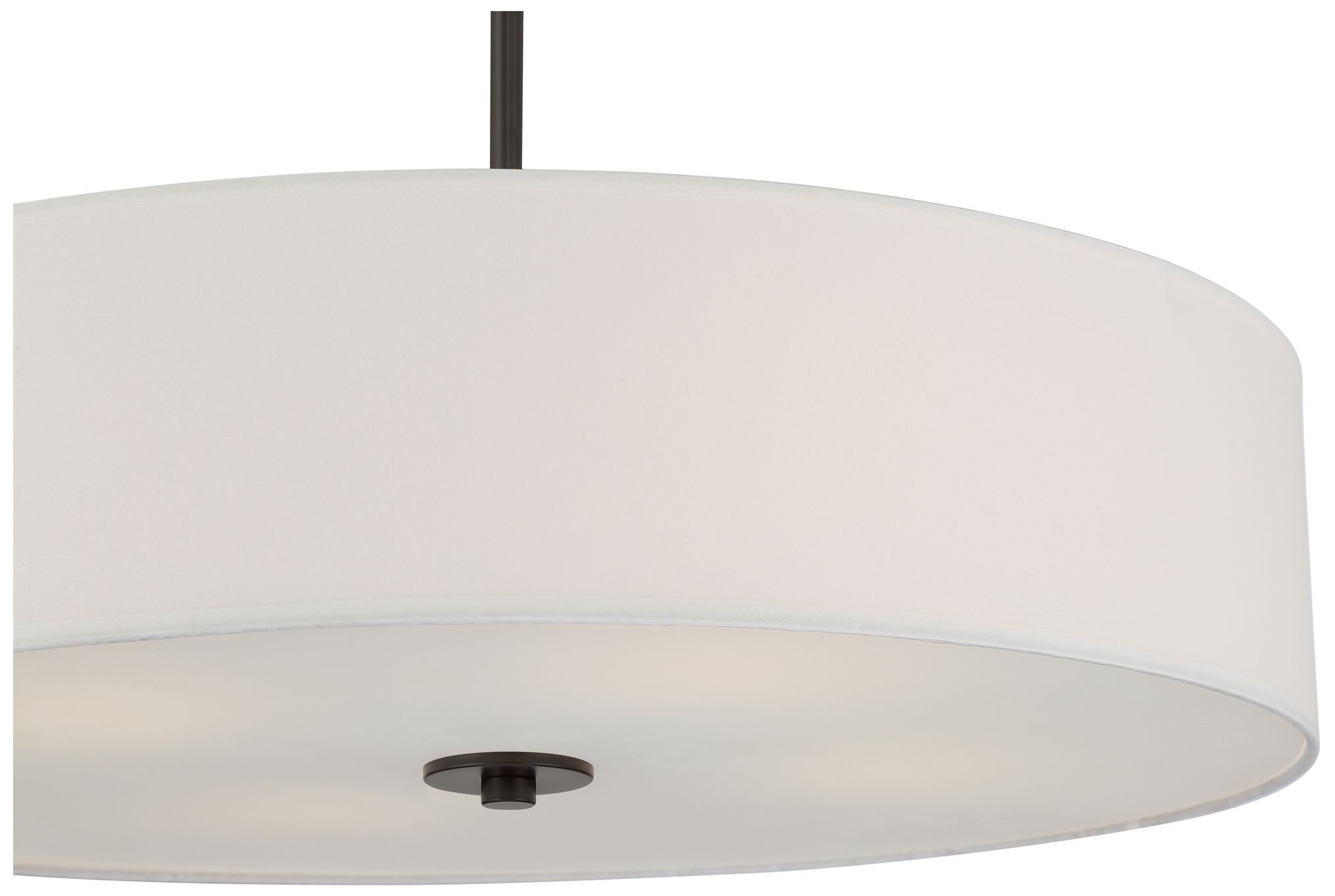 Image 5 Mid Town 24" Wide 4-Light Matte Black LED Pendant / Semi-Flush more views