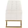 3_Midas Storage Bench in Gold Steel and White Velvet by LumiSource more views