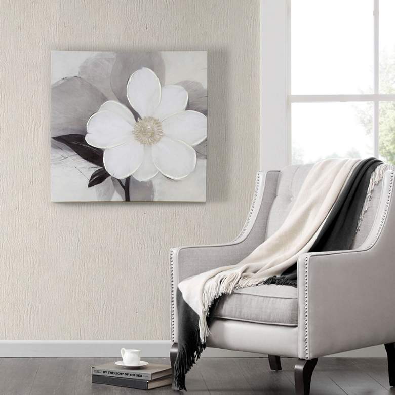 Image 1 Midday Bloom 30 inch High Hand-Embellished Canvas Wall Art