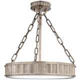 Middlebury Historic Nickel Finish 15 1/2&quot; Wide Ceiling Light