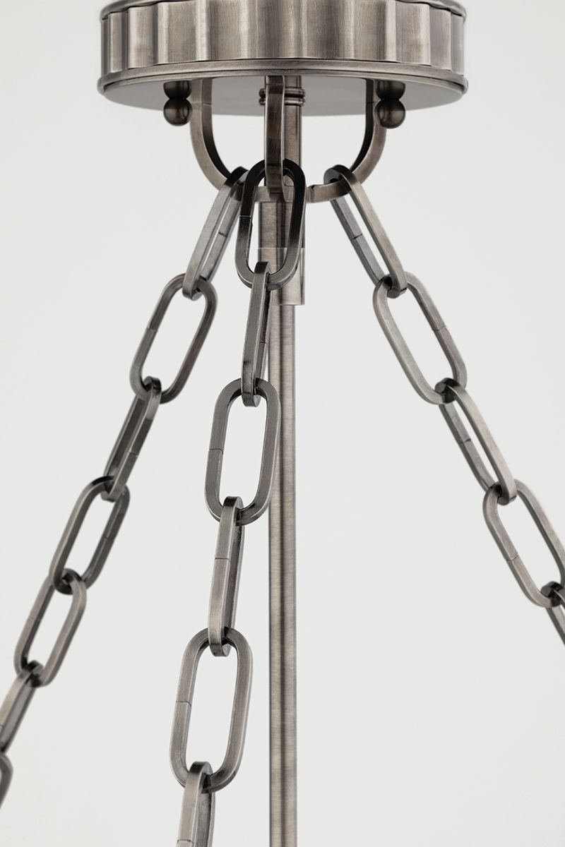 Image 4 Middlebury Historic Nickel Finish 15 1/2" Wide Ceiling Light more views