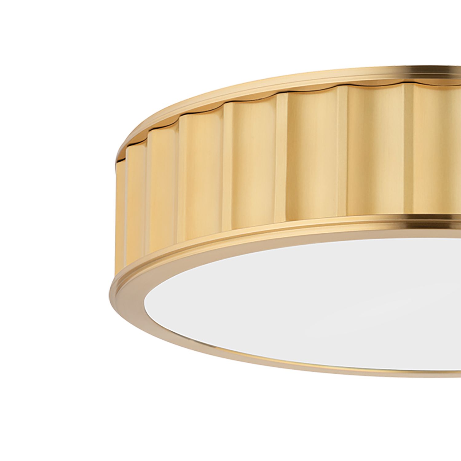 Image 2 Middlebury Round Aged Brass Flushmount Ceiling Light more views