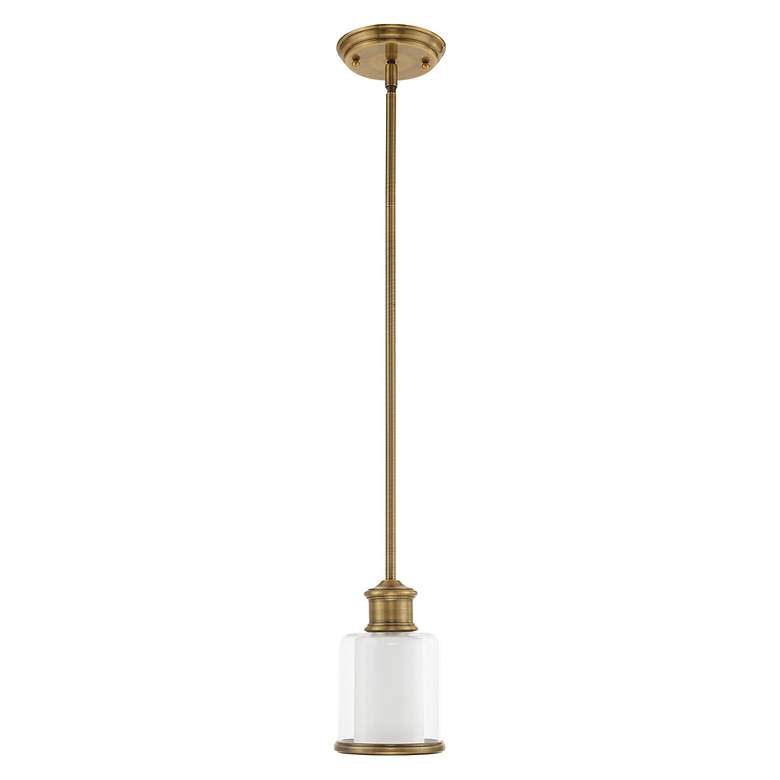 Image 2 Middlebush 1 Light Antique Brass Mini Pendant more views