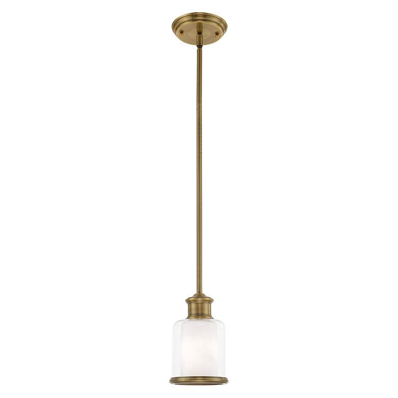 Image 4 Middlebush 1 Light Antique Brass Mini Pendant more views