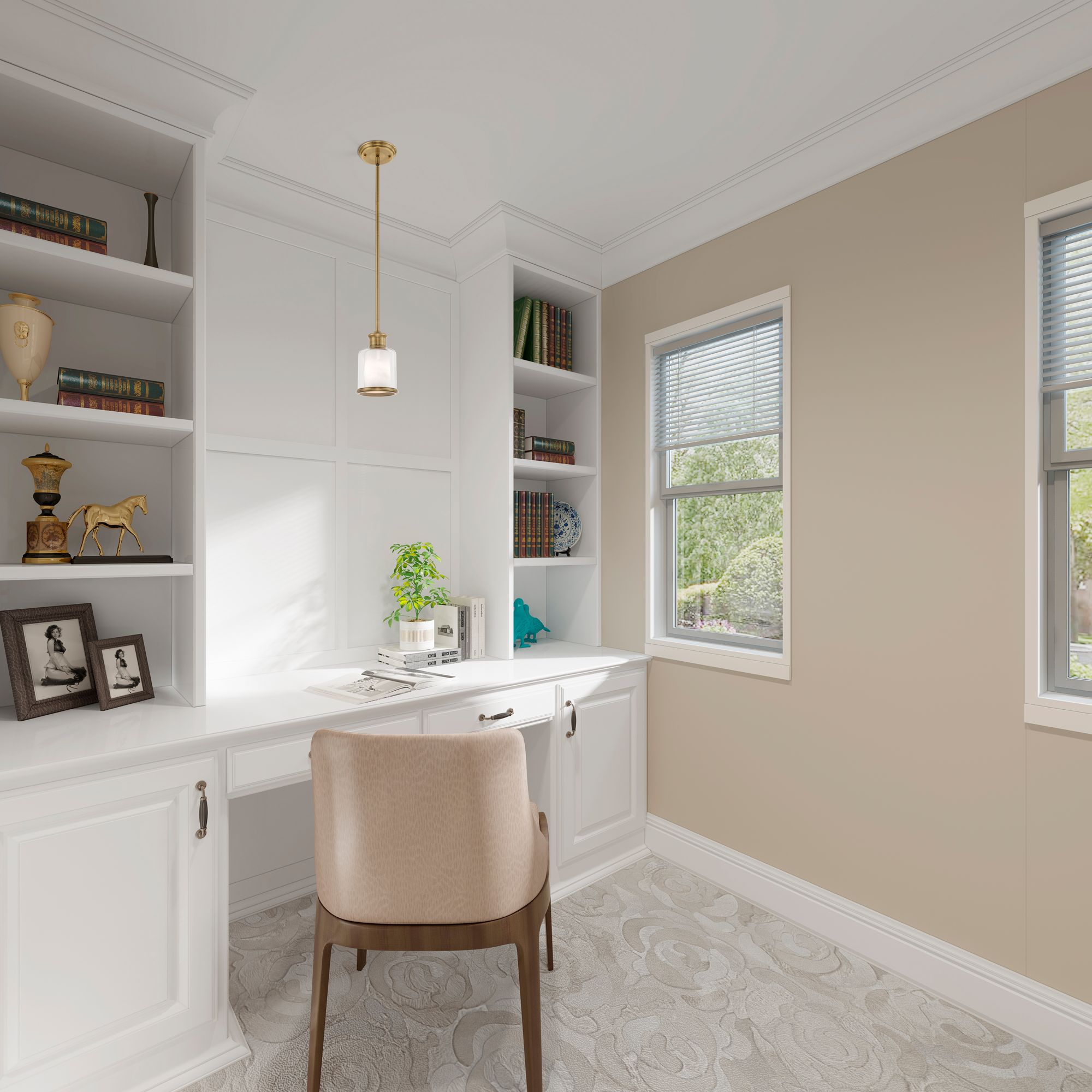 Middlebush 1 Light Antique Brass Mini Pendant