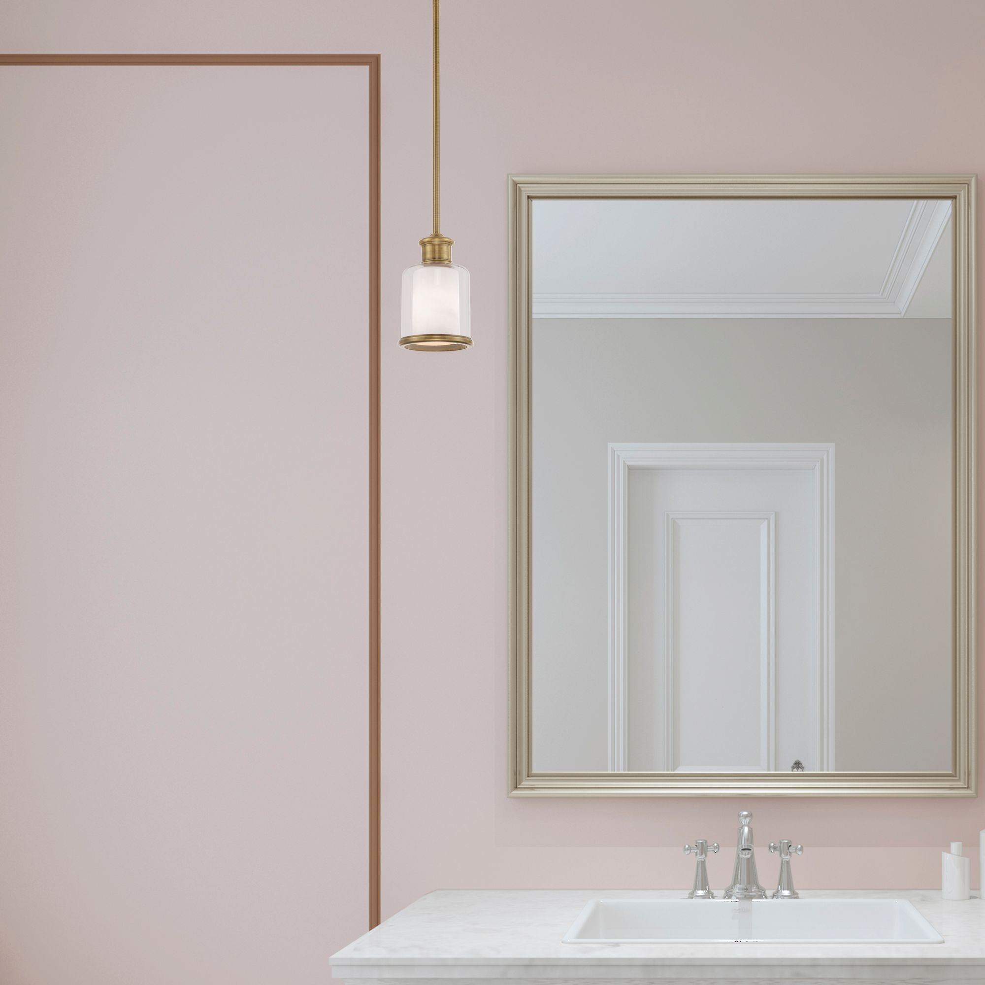 Middlebush 1 Light Antique Brass Mini Pendant