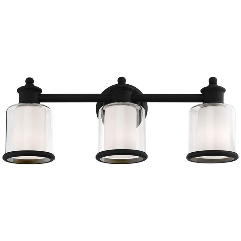 Image 3 Middlebush 23 1/2 inch Wide Black 3-Light Bath Light more views