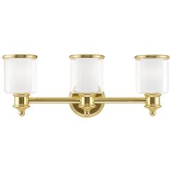 Middlebush 23 1/2" Wide Polished Brass 3-Light Bath Light