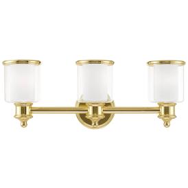 Middlebush 23 1/2" Wide Polished Brass 3-Light Bath Light Middlebush 23 1/2" Wide Polished Brass 3-Light Bath Light