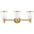 Middlebush 23 1/2" Wide Polished Brass 3-Light Bath Light