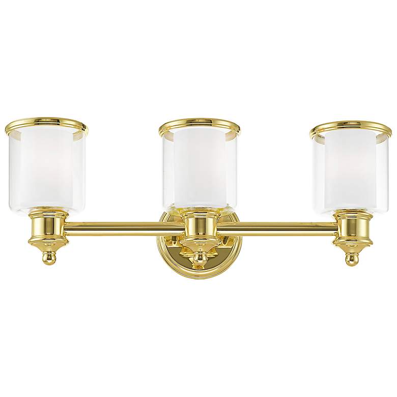 Image 4 Middlebush 23 1/2" Wide Polished Brass 3-Light Bath Light more views