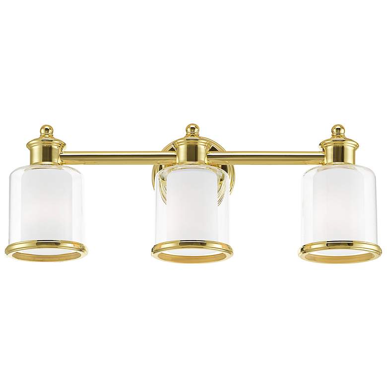 Image 5 Middlebush 23 1/2" Wide Polished Brass 3-Light Bath Light more views