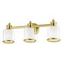 6_Middlebush 23 1/2" Wide Polished Brass 3-Light Bath Light more views