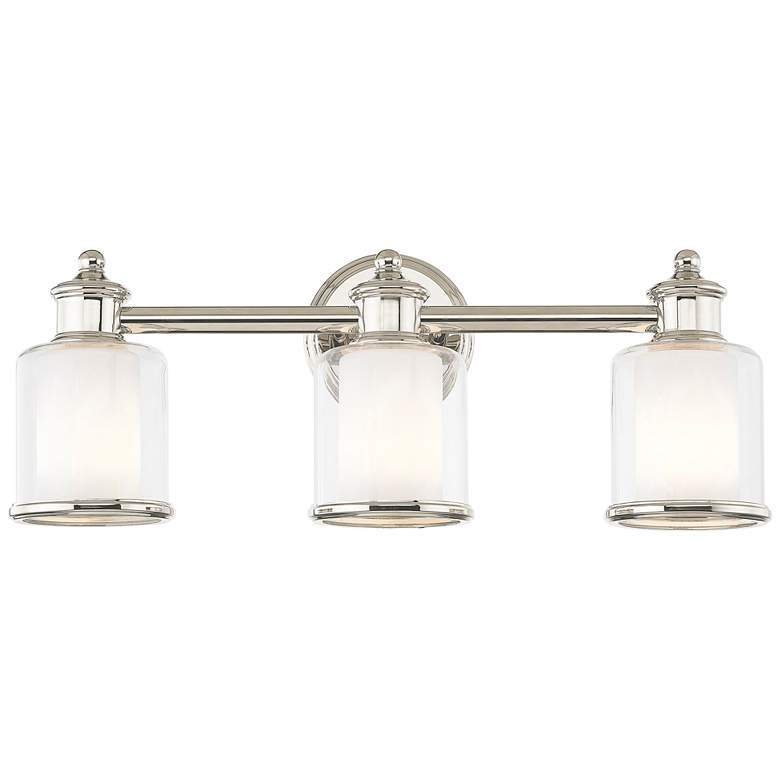 Image 3 Middlebush 23 1/2 inch Wide Polished Nickel 3-Light Bath Light more views