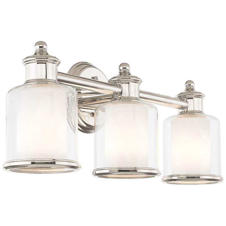 Image 5 Middlebush 23 1/2 inch Wide Polished Nickel 3-Light Bath Light more views