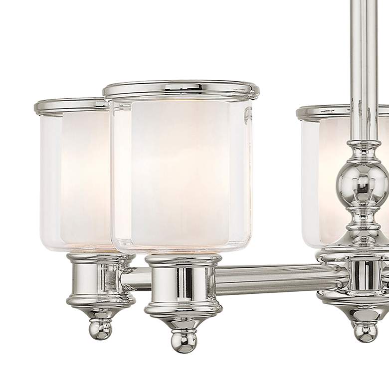 Image 4 Middlebush 25" Wide Polished Nickel 5-Light Chandelier more views