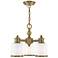 Middlebush 3 Light Antique Brass Convertible Mini Chandelier/Ceiling Mount