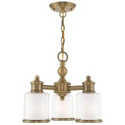 Middlebush 3 Light Antique Brass Convertible Mini Chandelier/Ceiling Mount