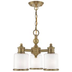 Middlebush 3 Light Antique Brass Convertible Mini Chandelier/Ceiling Mount Middlebush 3 Light Antique Brass Convertible Mini Chandelier/Ceiling Mount