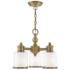 Middlebush 3 Light Antique Brass Convertible Mini Chandelier/Ceiling Mount