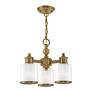 Thumbnail4 of Middlebush 3 Light Antique Brass Convertible Mini Chandelier/Ceiling Mount more views